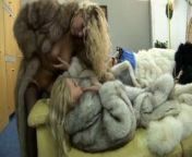 Lesbian in Fur Coat from lesbian fur porn