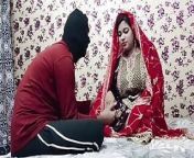 Indian Desi Sexy Bride with her Husband on Wedding Night from pakistani wedding night
