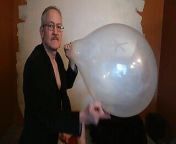 Balloonbanger 80) Slow Blow, Jerk and Pop Used Tuf-Tex 24 inch Balloon from gay old man 80