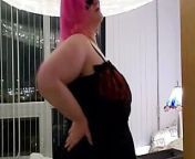 Mrs Pink in her pretty lingerie invites you to bed from black bbw panty tease