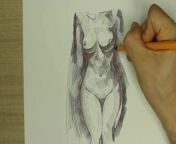 Easy drawing ofStepsister's Nude Body from easy way to draw