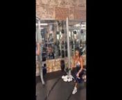 Nicole Scherzinger at the gym in tight blue pants from gym in
