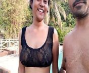 Indian Wife Fucked by Ex Boyfriend at Luxury Resort - Outdoor Sex - Swimming Pool from sridivya sex swimming