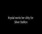 Silver Stallion gets Krystal to work her clitty from how the stallion penis works in reproduction
