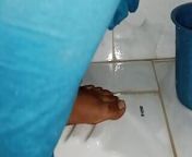 Sister-in-law Jan, what a mess while peeing in the bathroom from village girls toilet peeing b