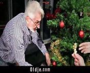 8 pervert old men gangbang sexy Santa girl from santa girl sex video