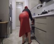 Stepson is recording me while I'm washing the dishes. from recording me fucking sister amanda
