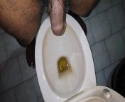 Dirty naked boy pee XXX at bathroom from fat old gay xxx