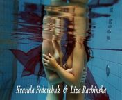 Liza and Krasula enjoy the pool a lot from liza ray nude