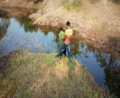Indian village boy couple goes near water in the forest and enjoys water and also enjoys sex - Gay Movie In Hindi Voice from village sex video jungle gay rape