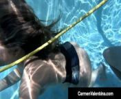 Scuba Diver Carmen Valentina Sucks & Fucks A Cock Underwater from carmen valentina banged in front of her step son