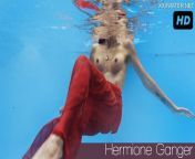 Underwater naked chick Hermione Ganger getting horny from odia heroine archita sahu nude xxx cunt and pussy