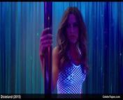 Riley Keough stripping in hot tight bikini on a stage from shoge