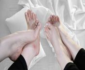 pretty feet with long toes and white nail polish from bhabhi footjob nail polish sex