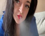 Hot Mistress Lara sexually smokes in camera and shows her big boobs from lara hot sexual