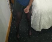Horny boy Cums In School Skirt Tights & Tights from spank gay