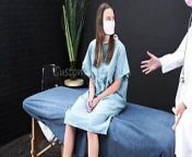 Doctor helps patient with orgasm problems from sex vibrator