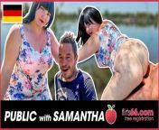 Chubby babe SAMANTHA KISS enjoys his dick at lake! Flirts66 from dutch reality