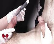 Close up handjob with urethral penetration - part 3 from xxx latex wearing open latino