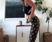 Candace Cameron-Bure working out at home from candace cameron n
