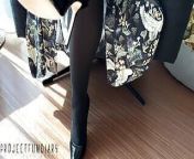 sexy lady bend over to get hot cum in her nylon pantyhose - projectsexdiary from lady leg nail