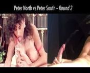 Peter North vs Peter South Round 2 Battle of Huge Cumshots from flying jizz