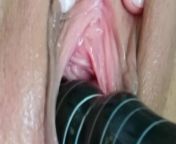 Stepsister Angy was alone at home and fucked her pussy hard until dripping wet from sextoy make at home