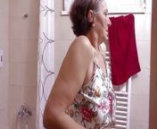 Horny German granny gets banged in the bathroom by a loaded rod from world bathroom sex