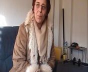 A horny German granny pleasing a cock with her pussy and mouth in POV from old woman sexy movie