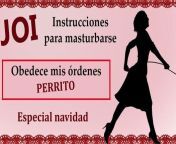 Spanish JOI - Te trato como un perrito sumiso en navidad. from perity zanta sex