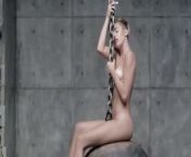 Miley Cyrus nude in 'xWrecking Ball'' video clip from tamil actress boobs popping out slowmotiondian school gril sex
