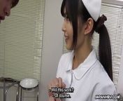 A Japanese nurse Shino Aoi blows a patient's dick in the doctor's office uncensored. from shino aoi blowjob