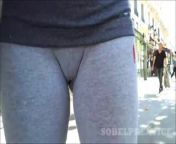 Street Cameltoes from street date in cameltoe leggings 124 fucked and facialized by a stranger