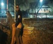 Girl Flashing Naked in the Street Fucking in Public Voyeurs and Caught by the Police from indian police home