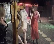 Extreme night canning in the castle - brutal marks on the prisoner Transylvanian and Dutch Mistress from punishment watching youngest daughter brutaly