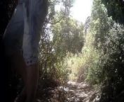Lady peeing in the woods from desi lady outdoor peeing