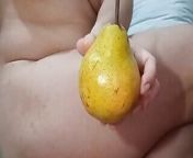 RICH STRAW WITH A PEAR, HOT INDIA IS PLEASED WITH THE FIRST THING SHE FOUND. from hot india bhoot