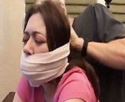 Bound and tape gagged slut gets fucked on the table from kriti sanon tape gagged