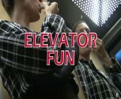 Elevator Fun Lety Howl from heavy pregnant secretary