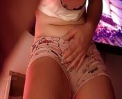 Beautiful girl dances and masturbates while no one is home, her tight wet from pillow humping asmr orgasm amp sexy moaning