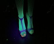 Giada's Fetish Legs & Feet are Glowing in the Dark from ginger glow