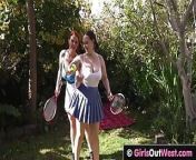 Chubby lesbian with huge boobs gets licked outdoors from girlsoutwest