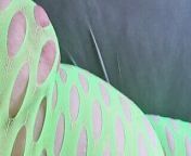 Hot Milf in sexy neon green bodystocking from green salwar girl home alone unseen