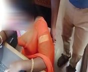 Wife Fucks Manager in Office Transparent Saree from desi saree transparent