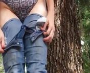 naughty slut outside in cute panty from big ​squirt ​in ​jeans