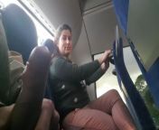 Voyeur seduces Milf to Suck&Jerk his Dick in Bus from see dick in bus