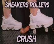 Shoejob with Roller Sneakers CBT - TamyStarly - Bootjob, Trampling, Ballbusting from dudhia haramin girl feet trample boy video real sexy xxx video 3gp free down