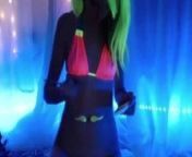 Hot girl body painting glow in the dark from girl body painting