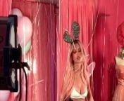 Emily Ratajkowski in a sexy bunny costume, nipple slip from nipple slip of a sexy bhabhi on a video call