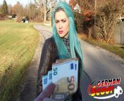 GERMAN SCOUT - GREEN HAIR TEEN TALK TO FUCK AT REAL PICK UP from green hair